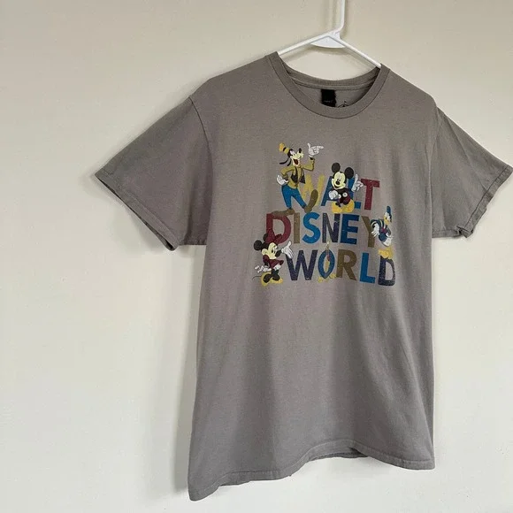 Disney Parks Walt Disney World T-Shirt Short Sleeve Mickey Mouse Crew Neck MED - Picture 4 of 10